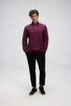 Pamuklu Regular Fit Yarım Fermuarlı Dik Yaka Erkek Sweat EM580-BRD BORDO