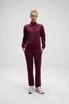 Pamuklu Regular Fit Yarım Fermuarlı Dik Yaka Kadın Sweat EF557-BRD BORDO