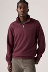 Pamuklu Regular Fit Yarım Fermuarlı Dik Yaka Erkek Sweat 001TU-0007 BORDO