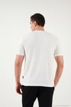 Pamuklu Regular Fit Yarım Fermuarlı Erkek T Shirt 5902653 BEYAZ