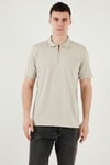 Pamuklu Regular Fit Yarım Fermuarlı Erkek Polo Yaka T Shirt 5902972 TAŞ