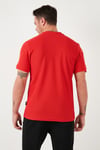 Pamuklu Regular Fit Yarım Fermuarlı Erkek T Shirt 5902653 KIRMIZI