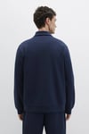 Pamuklu Regular Fit Yarım Fermuarlı Erkek Polo Yaka Sweat 0S10382-80872 LACİVERT