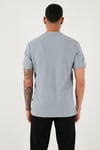 Pamuklu Regular Fit Yarım Fermuarlı Erkek T Shirt 5902653 AÇIK GRİ