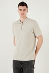 Pamuklu Regular Fit Yarım Fermuarlı Erkek Polo Yaka T Shirt 5902972 TAŞ