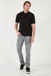 Pamuklu Regular Fit Yarım Fermuarlı Erkek Polo Yaka T Shirt 5901029 SİYAH