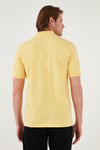 Pamuklu Regular Fit Yarım Fermuarlı Erkek Polo Yaka T Shirt 5901029 SARI