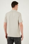 Pamuklu Regular Fit Yarım Fermuarlı Erkek Polo Yaka T Shirt 5902972 TAŞ