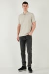 Pamuklu Regular Fit Yarım Fermuarlı Erkek Polo Yaka T Shirt 5902972 TAŞ
