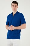 Pamuklu Regular Fit Yarım Fermuarlı Erkek Polo Yaka T Shirt 5903008 SAKS