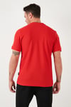 Pamuklu Regular Fit Yarım Fermuarlı Erkek T Shirt 5902653 KIRMIZI
