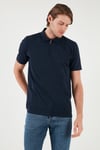 Pamuklu Regular Fit Yarım Fermuarlı Erkek Polo Yaka T Shirt 5902972 İNDİGO