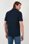 Pamuklu Regular Fit Yarım Fermuarlı Erkek Polo Yaka T Shirt 5902972 İNDİGO