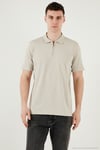 Pamuklu Regular Fit Yarım Fermuarlı Erkek Polo Yaka T Shirt 5902972 TAŞ