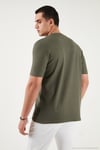 Pamuklu Regular Fit Yarım Fermuarlı Erkek T Shirt 5902653 HAKİ