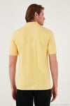 Pamuklu Regular Fit Yarım Fermuarlı Erkek Polo Yaka T Shirt 5901029 SARI