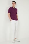 Pamuklu Regular Fit Yarım Fermuarlı Erkek Polo Yaka T Shirt 5903008 MÜRDÜM