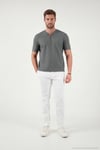 Pamuklu Regular Fit Yarım Fermuarlı Erkek T Shirt 5902653 AÇIK HAKİ