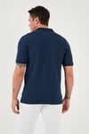 Pamuklu Regular Fit Yarım Fermuarlı Erkek Polo Yaka T Shirt 5903008 İNDİGO