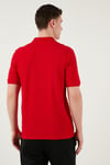 Pamuklu Regular Fit Yarım Fermuarlı Erkek Polo Yaka T Shirt 5903008 KIRMIZI