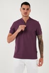 Pamuklu Regular Fit Yarım Fermuarlı Erkek T Shirt 5902653 MÜRDÜM