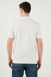 Pamuklu Regular Fit Yarım Fermuarlı Erkek Polo Yaka T Shirt 5903008 BEYAZ