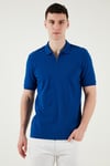 Pamuklu Regular Fit Yarım Fermuarlı Erkek Polo Yaka T Shirt 5903008 SAKS