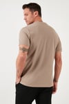 Pamuklu Regular Fit Yarım Fermuarlı Kolej Yaka 3'lü Paket Erkek T Shirt 5902653S3 Siyah-Vizon-Haki