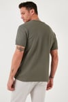 Pamuklu Regular Fit Yarım Fermuarlı Kolej Yaka 3'lü Paket Erkek T Shirt 5902653S3 SİYAH-BEYAZ-HAKİ