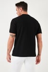 Pamuklu Regular Fit Yarım Fermuarlı Kolej Yaka 3'lü Paket Erkek T Shirt 5902653S3 Siyah-Beyaz-Açık Haki