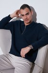 Pamuklu Regular Fit Yarım Fermuarlı Polo Yaka Erkek Sweat 5905805 İNDİGO