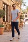 Pamuklu Regular Fit Yüksek Bel Düz Paça Çimalı Jogger Erkek Pantolon 5908058 LACİVERT