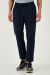 Pamuklu Regular Fit Yüksek Bel Düz Paça Çimalı Jogger Erkek Pantolon 5908058 LACİVERT