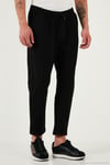 Pamuklu Regular Fit Yüksek Bel Düz Paça Çimalı Jogger Erkek Pantolon 5908058 SİYAH