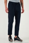 Pamuklu Regular Fit Yüksek Bel Düz Paça Çimalı Jogger Erkek Pantolon 5908058 LACİVERT