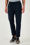 Pamuklu Regular Fit Yüksek Bel Düz Paça Çimalı Jogger Erkek Pantolon 5908058 LACİVERT