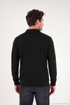 Pamuklu Regular Fit Yumuşak Dokulu Düğmeli Erkek Polo Yaka Kazak 5906103 SİYAH