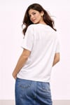 Pamuklu Regulara Fit Baskılı Bisiklet Yaka Kadın T Shirt 26Y0237K1 BEYAZ