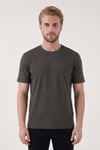 Pamuklu Relaxed Fit Bisiklet Yaka Basic Erkek T Shirt 5905884 KAHVE