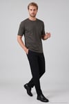 Pamuklu Relaxed Fit Bisiklet Yaka Basic Erkek T Shirt 5905884 KAHVE
