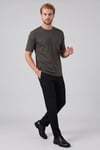 Pamuklu Relaxed Fit Bisiklet Yaka Basic Erkek T Shirt 5905884 KAHVE