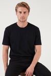 Pamuklu Relaxed Fit Bisiklet Yaka Basic Erkek T Shirt 5905884 SİYAH