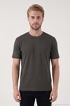 Pamuklu Relaxed Fit Bisiklet Yaka Basic Erkek T Shirt 5905884 KAHVE