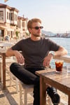 Pamuklu Relaxed Fit Bisiklet Yaka Basic Erkek T Shirt 5905884 KAHVE