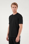 Pamuklu Relaxed Fit Bisiklet Yaka Basic Erkek T Shirt 5905884 SİYAH