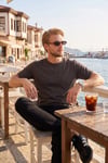 Pamuklu Relaxed Fit Bisiklet Yaka Basic Erkek T Shirt 5905884 KAHVE