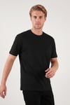 Pamuklu Relaxed Fit Bisiklet Yaka Basic Erkek T Shirt 5905884 SİYAH