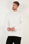 Pamuklu Relaxed Fit Bisiklet Yaka Erkek Sweat 5905453 EKRU