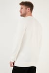 Pamuklu Relaxed Fit Bisiklet Yaka Erkek Sweat 5905453 EKRU