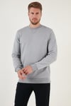 Pamuklu Relaxed Fit Bisiklet Yaka Erkek Sweat 5905453 AÇIK GRİ